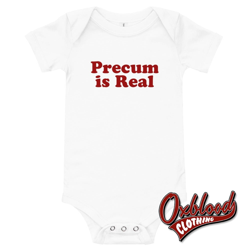 Baby Precum Is Real One Piece - Inappropriate Baby Onesies White / 3-6M