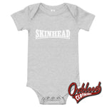 Load image into Gallery viewer, Baby Skinhead Onesie - Punk Onesies &amp; Clothes Athletic Heather / 3-6M
