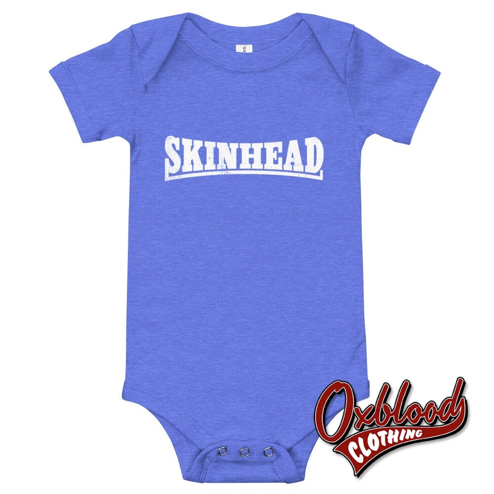 Baby Skinhead Onesie - Punk Onesies & Clothes Heather Columbia Blue / 3-6M
