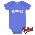 Cargar imagen en el visor de la galería, Baby Skinhead Onesie - Punk Onesies &amp; Clothes Heather Columbia Blue / 3-6M
