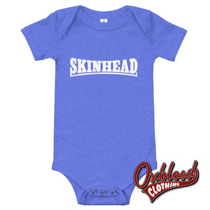 Baby Skinhead Onesie - Punk Onesies & Clothes Heather Columbia Blue / 3-6M