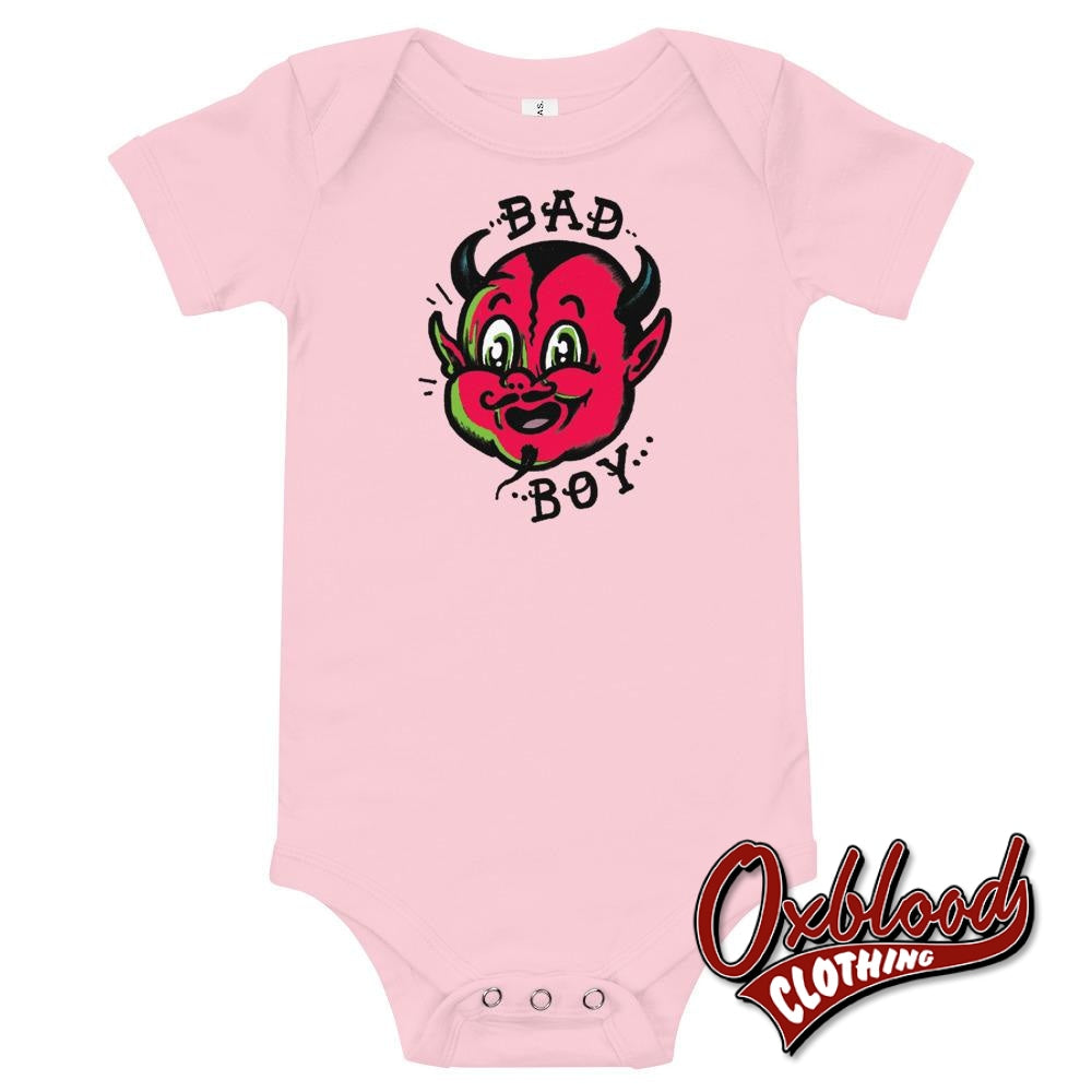 Bad Boy Baby One Piece - Light Colour Pink / 3-6M Youths