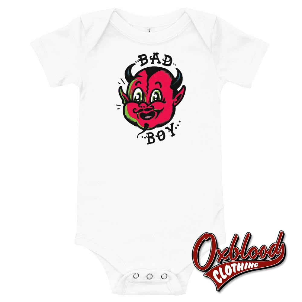 Bad Boy Baby One Piece - Light Colour White / 3-6M Youths