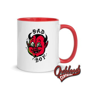 Bad Boy Mug With Color Inside Red