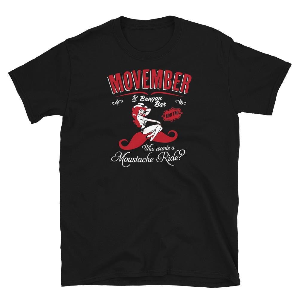 Banyan Who Wants A Moustache Ride T-Shirt Black / S