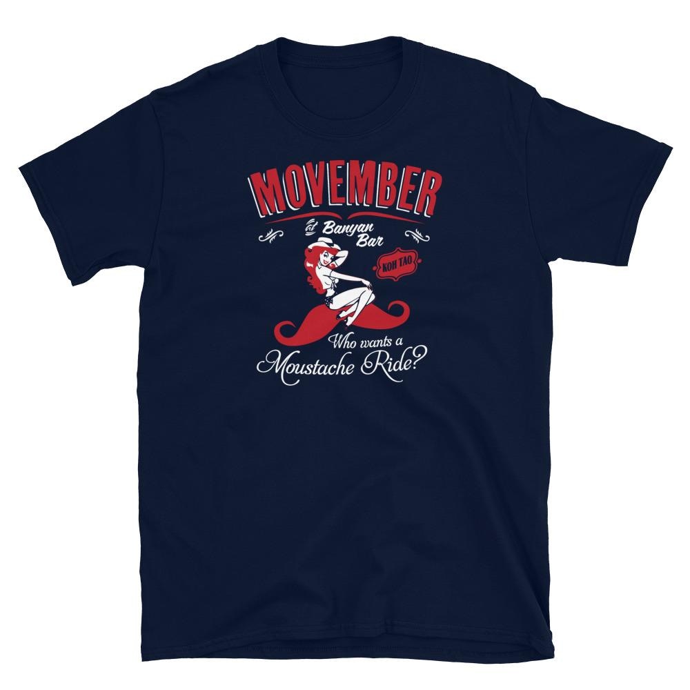 Banyan Who Wants A Moustache Ride T-Shirt Navy / S