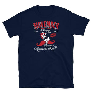 Banyan Who Wants A Moustache Ride T-Shirt Navy / S
