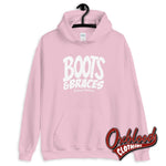 Load image into Gallery viewer, Boots And Braces Hoodie - Oi! Sweatshirt / Street Punk Jumper Hardcore Sweater Light Pink S

