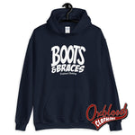 Load image into Gallery viewer, Boots And Braces Hoodie - Oi! Sweatshirt / Street Punk Jumper Hardcore Sweater Navy S
