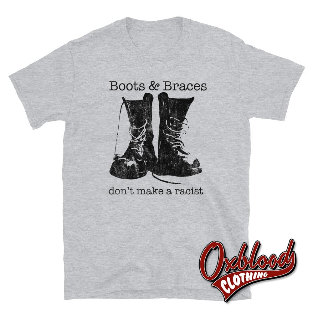 Boots & Braces T-Shirt - Anti-Racist Skinhead Clothing Sport Grey / S Shirts