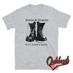 Load image into Gallery viewer, Boots &amp; Braces T-Shirt - Anti-Racist Skinhead Clothing Sport Grey / S Shirts
