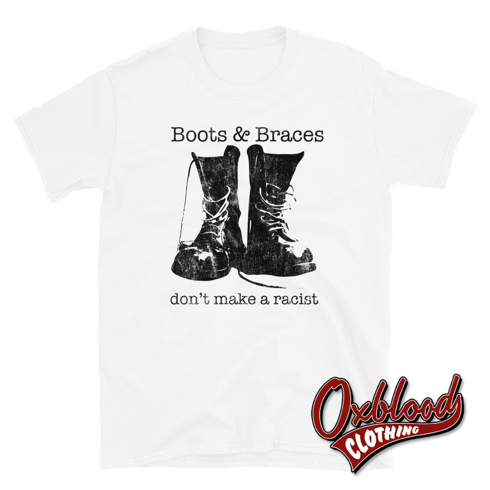 Boots & Braces T-Shirt - Anti-Racist Skinhead Clothing White / S Shirts