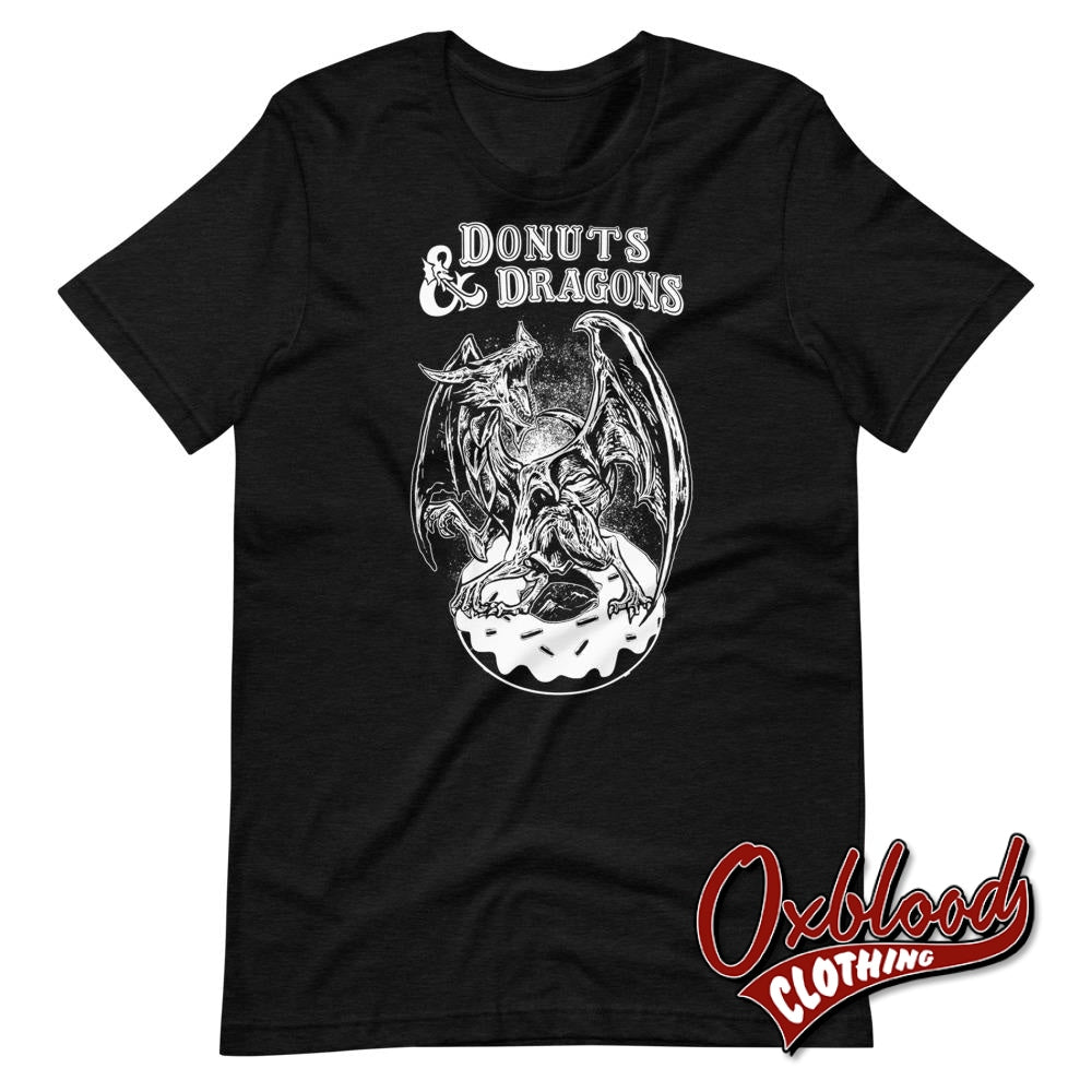 Donuts And Dragons T-Shirt Black Heather / Xs Shirts