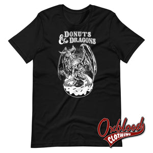 Donuts And Dragons T-Shirt Black / Xs Shirts