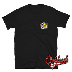 Double-Sided Runnin Riot T-Shirt - Rupert Cleaver Oi! Punk & 80S Shirts Skinhead Style Black / S