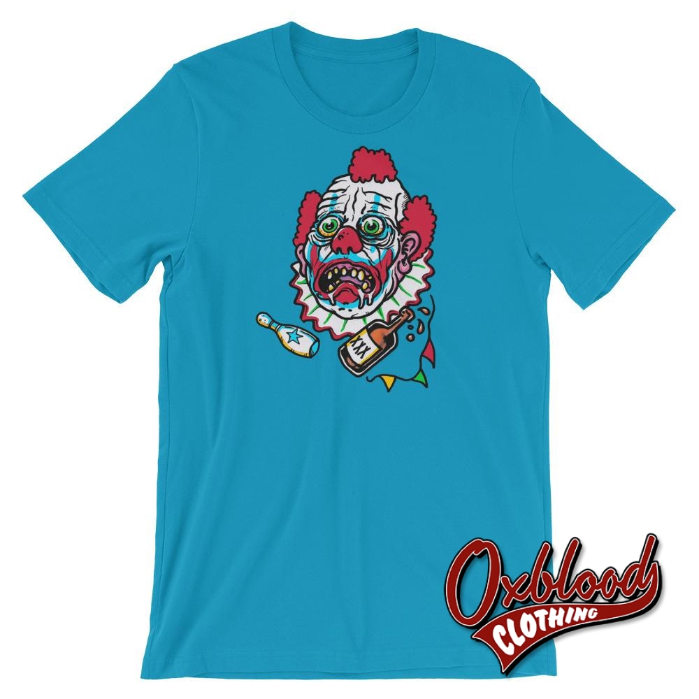 Drunk Clown Halloween Evil Killer Scary Horror Gift Aqua / S Shirts