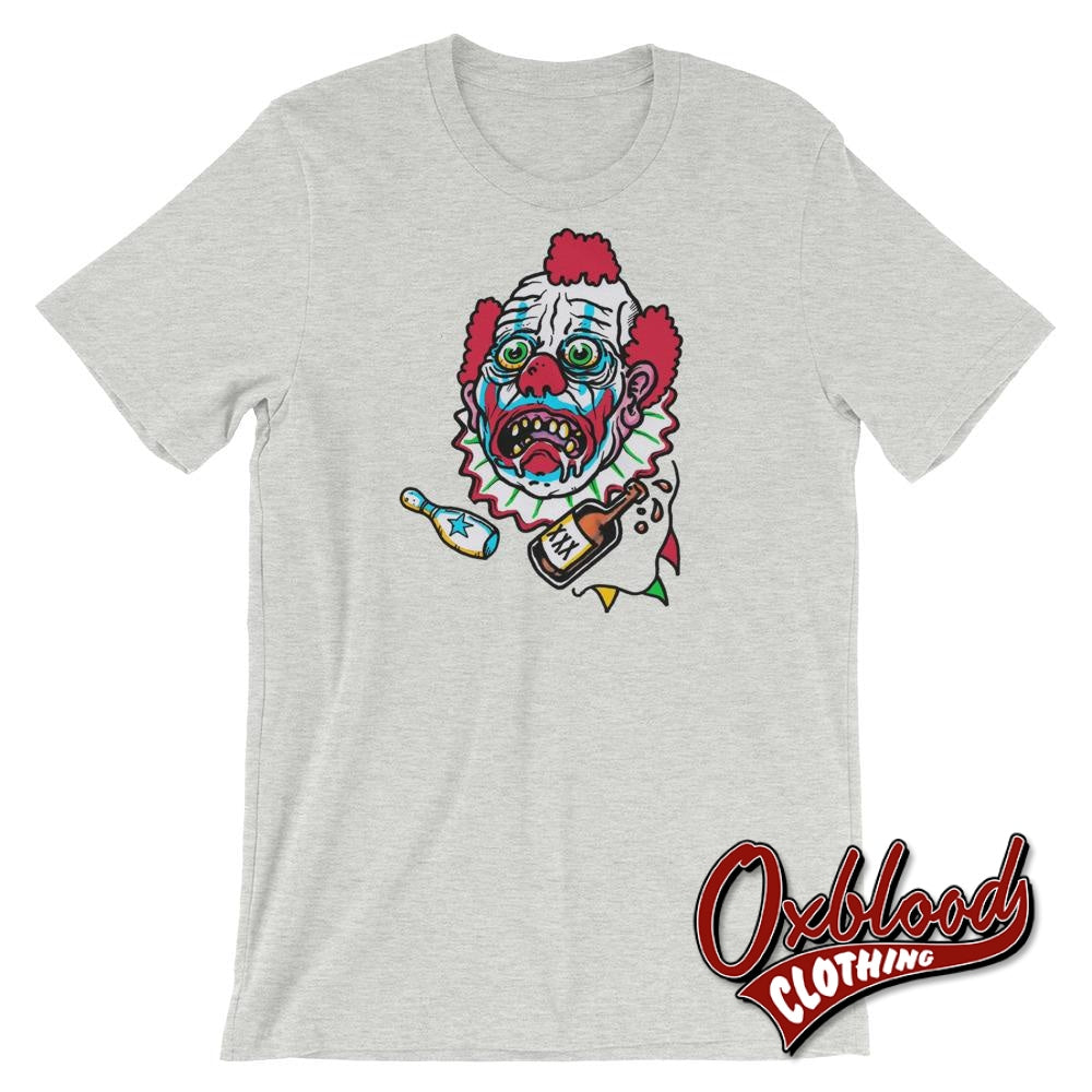 Drunk Clown Halloween Evil Killer Scary Horror Gift Athletic Heather / S Shirts