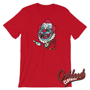 Drunk Clown Halloween Evil Killer Scary Horror Gift Red / S Shirts