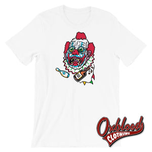 Drunk Clown Halloween Evil Killer Scary Horror Gift White / Xs Shirts