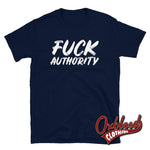 Lade das Bild in den Galerie-Viewer, Fuck Authority Revolution T-Shirt - Political T-Shirts Navy / S
