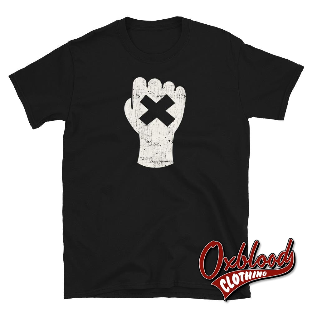 Hardcore Fist T-Shirt - 80S Punk Shirts & Straight Edge Clothing Uk S