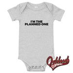 Load image into Gallery viewer, Im The Planned One Baby One Piece - Offensive Onesie Rude Onesies Athletic Heather / 3-6M
