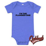 Load image into Gallery viewer, Im The Planned One Baby One Piece - Offensive Onesie Rude Onesies Heather Columbia Blue / 3-6M
