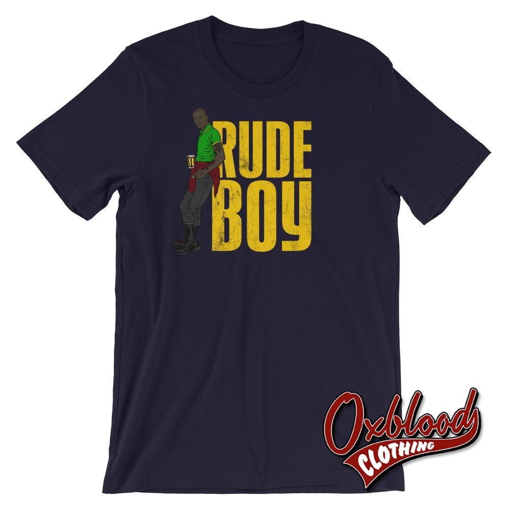 Jamaican Rude Boy T-Shirt Navy / Xs Shirts