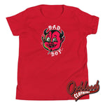 Cargar imagen en el visor de la galería, Kids Bad Boy Youth Short Sleeve T-Shirt - Little Devil Red / S Youths

