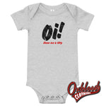 Load image into Gallery viewer, Oi! Show Me A Titty Baby Onesie - Skinhead Clothes Athletic Heather / 3-6M
