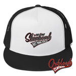 Load image into Gallery viewer, Oi Skinhead Trucker Cap Black/ White/ Black Hat
