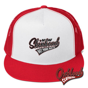 Oi Skinhead Trucker Cap Red/ White/ Red Hat