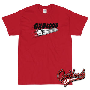 Oxblood Clothing T-Shirt - Mock Bullet Records Tee Cherry Red / S