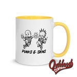 Load image into Gallery viewer, Punks &amp; Skins United Mug With Color Inside - Misstake Tattoo Yellow
