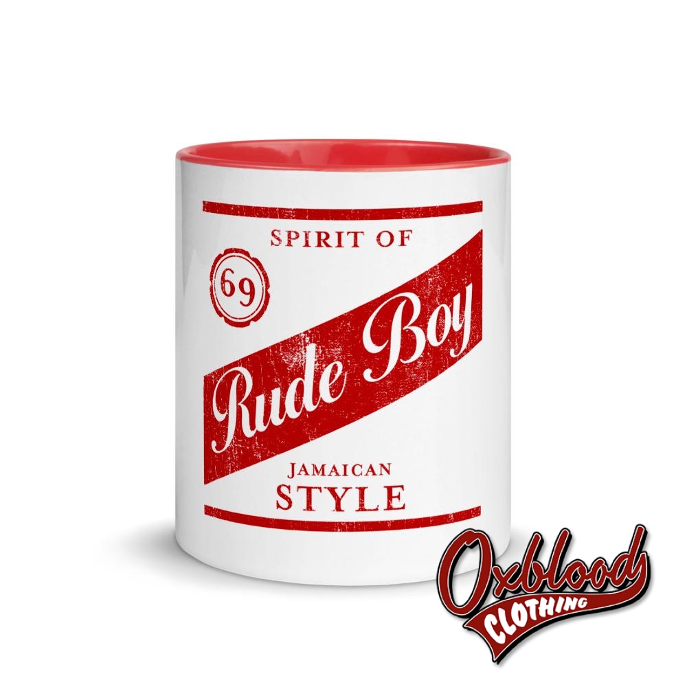 Rude Boy Red Stripe Spirit Of 69 Mug With Color Inside Matching Reggae Cups For Couples Mugs