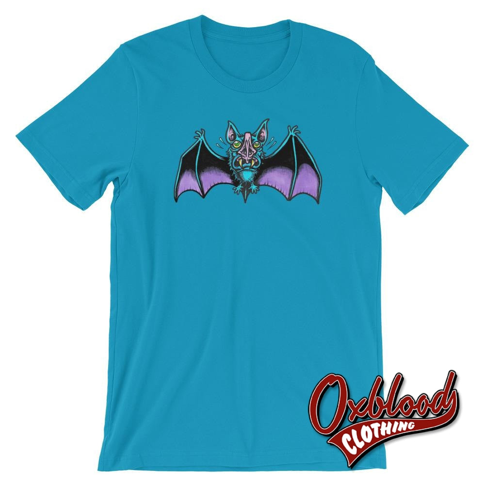 Sexy Vampire Bats Fangs Dracula Bite Me Shirt - Classic Horror Aqua / S Shirts