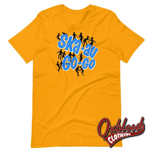 Ska-Au-Go-Go T-Shirt - Skinhead Reggae Clothing Uk Style Gold / S Shirts