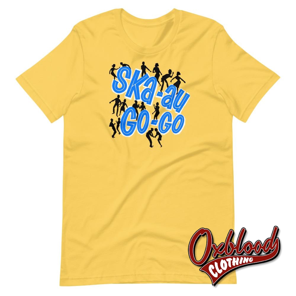 Ska-Au-Go-Go T-Shirt - Skinhead Reggae Clothing Uk Style Yellow / S Shirts