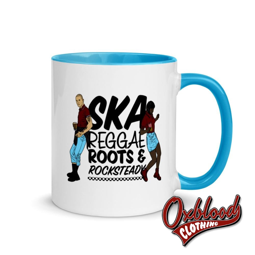 Ska Reggae Roots & Rocksteady Mug With Color Inside - Trojan Skinhead Gifts Blue Mugs