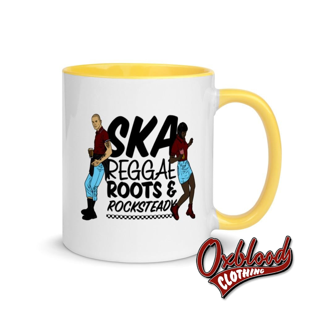 Ska Reggae Roots & Rocksteady Mug With Color Inside - Trojan Skinhead Gifts Yellow Mugs