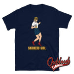 Cargar imagen en el visor de la galería, Skinhead Girl Unisex T-Shirt - Skanking Apparel Navy / S Shirts
