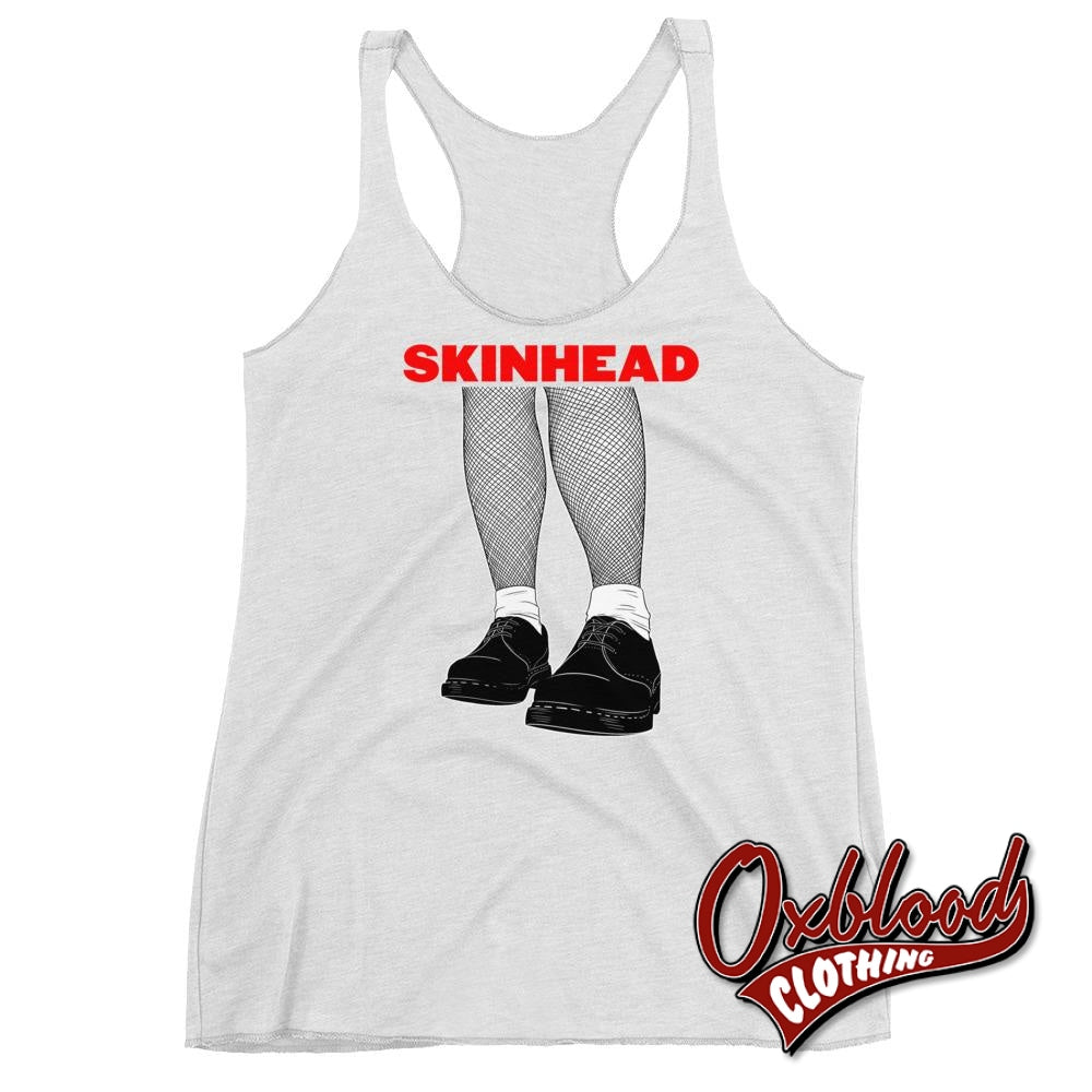Skinhead Girl Womens Racerback Tank Heather White / Xs Top