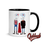 Load image into Gallery viewer, Punk Mod Cup - Skinheads United Mug With Color Inside By Scribble Twigs Black
