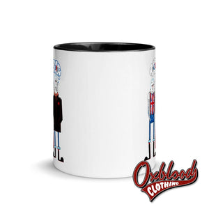 Punk Mod Cup - Skinheads United Mug With Color Inside By Scribble Twigs