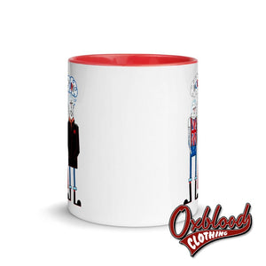 Punk Mod Cup - Skinheads United Mug With Color Inside By Scribble Twigs