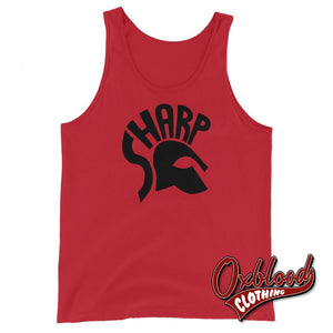 Skinheads Against Racial Prejudice Tank Top - S.h.a.r.p. / Sharp Red Xs
