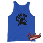 Load image into Gallery viewer, Skinheads Against Racial Prejudice Tank Top - S.h.a.r.p. / Sharp True Royal Xs
