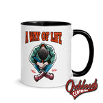 Lade das Bild in den Galerie-Viewer, Traditional Skinhead A Way Of Life Mug With Color Inside - Mr Duck Plunkett Black Mugs

