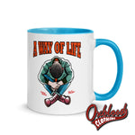 Lade das Bild in den Galerie-Viewer, Traditional Skinhead A Way Of Life Mug With Color Inside - Mr Duck Plunkett Blue Mugs
