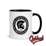 Load image into Gallery viewer, Trojan Skinhead Mug With Color Inside Black
